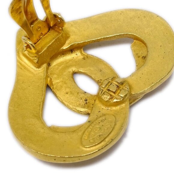 Chanel Gold Heart Earrings Clip-On 95P 133082 - Picture 4 of 4